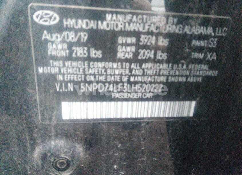 Photo 7 of 2020 Hyundai Elantra SE (VIN 5NPD74LF3LH520222)