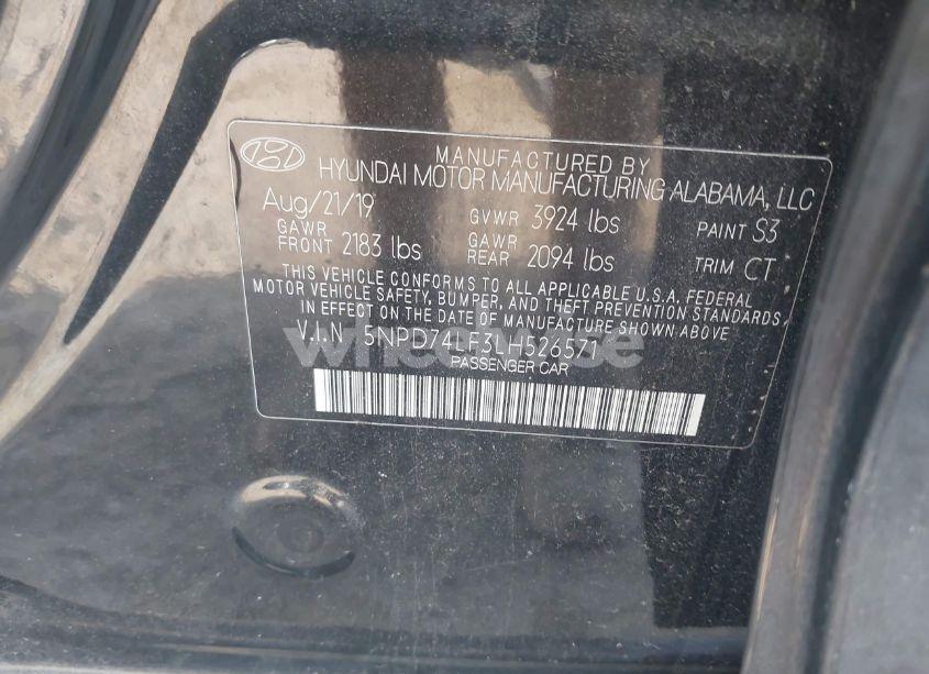 Photo 9 of 2020 Hyundai Elantra SE (VIN 5NPD74LF3LH526571)