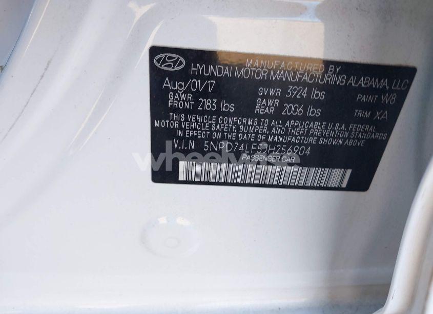 Photo 9 of 2018 Hyundai Elantra SE (VIN 5NPD74LF5JH256904)