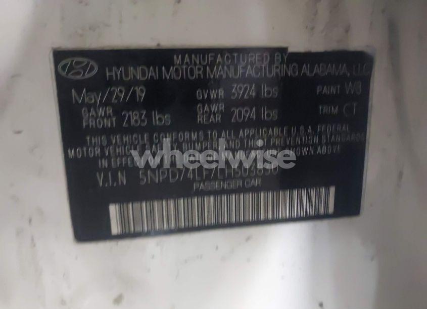 Photo 9 of 2020 Hyundai Elantra SE (VIN 5NPD74LF7LH503830)