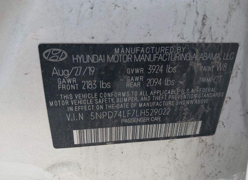 Photo 9 of 2020 Hyundai Elantra SE (VIN 5NPD74LF7LH529022)