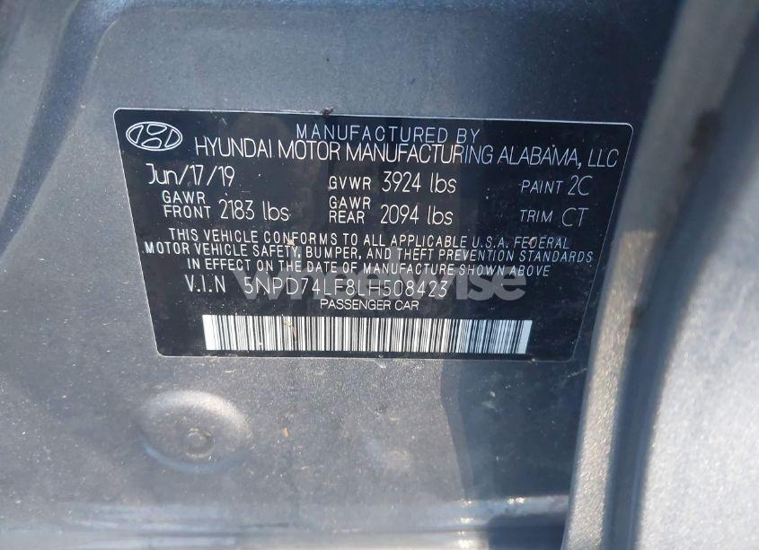 Photo 9 of 2020 Hyundai Elantra SE (VIN 5NPD74LF8LH508423)