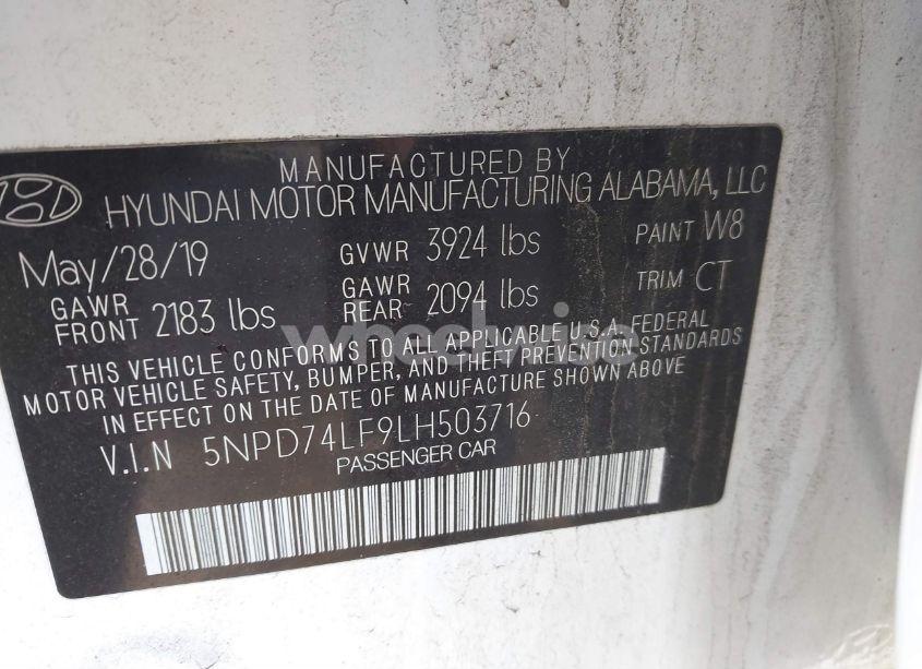 Photo 9 of 2020 Hyundai Elantra SE (VIN 5NPD74LF9LH503716)