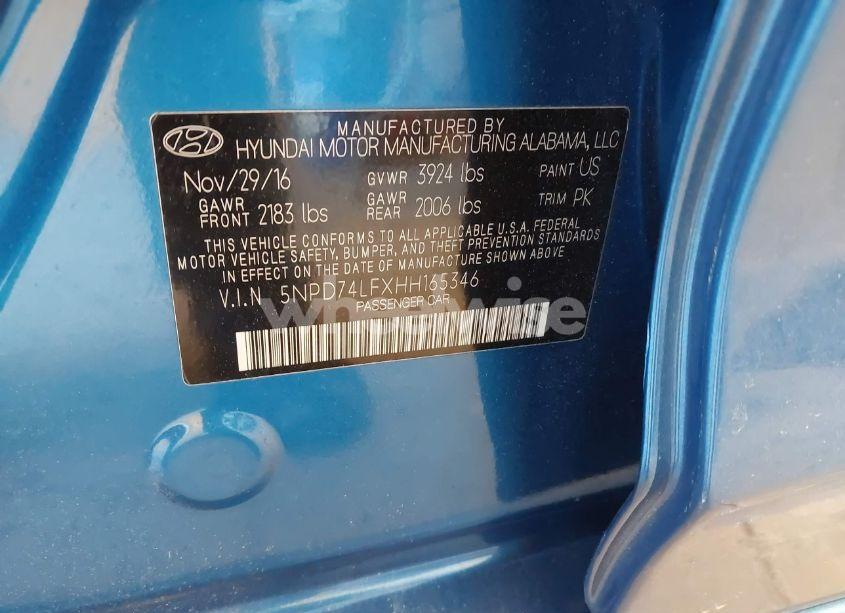 Photo 9 of 2017 Hyundai Elantra SE (VIN 5NPD74LFXHH165346)