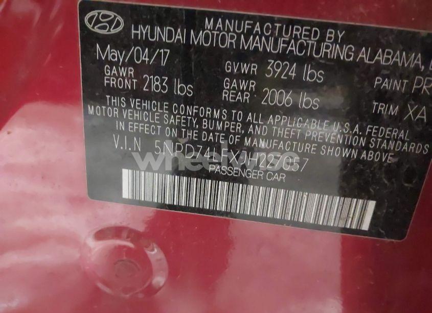 Photo 9 of 2018 Hyundai Elantra SE (VIN 5NPD74LFXJH227057)