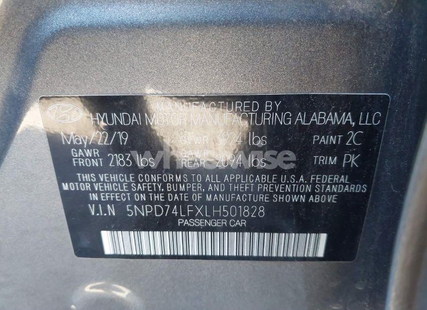 Photo 9 of 2020 Hyundai Elantra SE (VIN 5NPD74LFXLH501828)