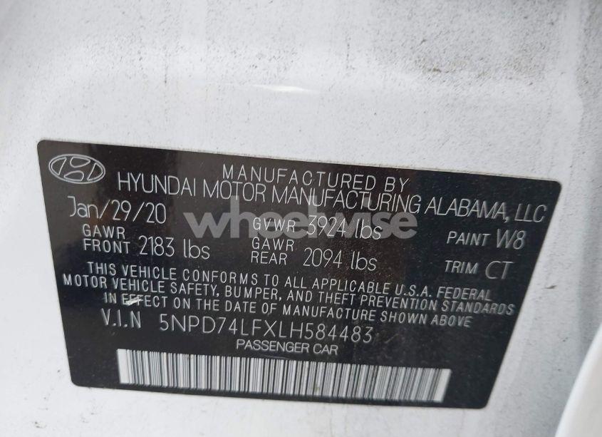 Photo 9 of 2020 Hyundai Elantra SE (VIN 5NPD74LFXLH584483)