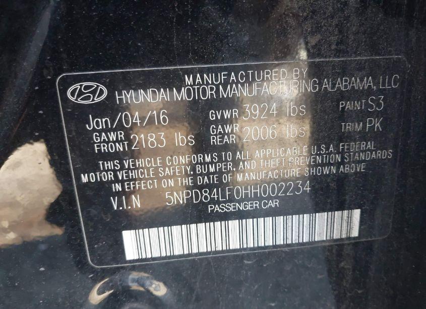 Photo 9 of 2017 Hyundai Elantra SE (VIN 5NPD84LF0HH002234)