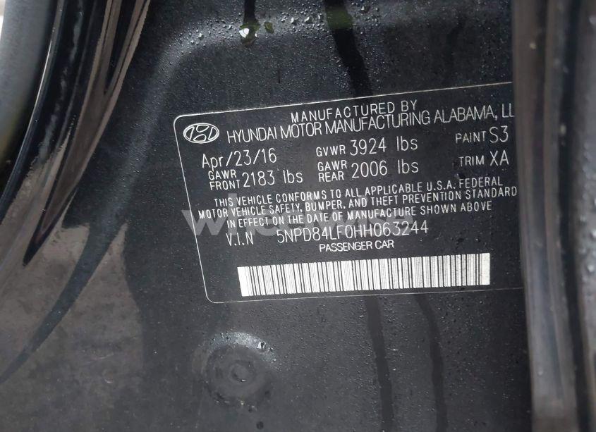 Photo 9 of 2017 Hyundai Elantra SE (VIN 5NPD84LF0HH063244)