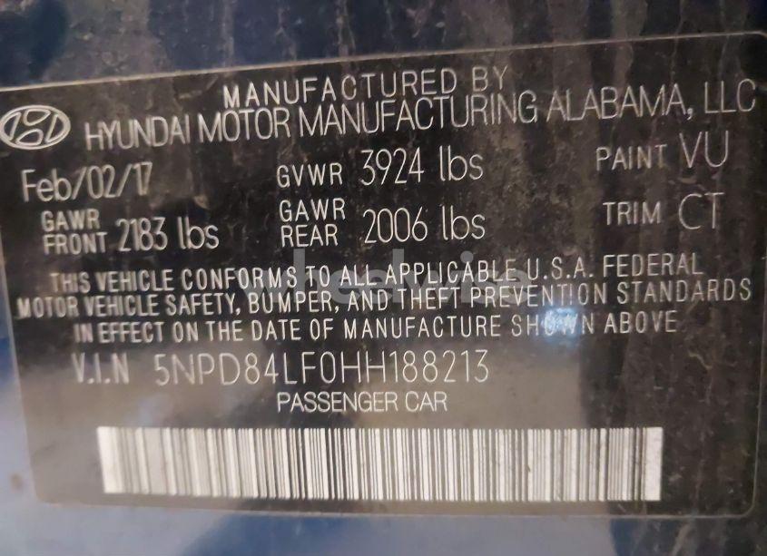 Photo 9 of 2017 Hyundai Elantra VALUE EDITION (VIN 5NPD84LF0HH188213)