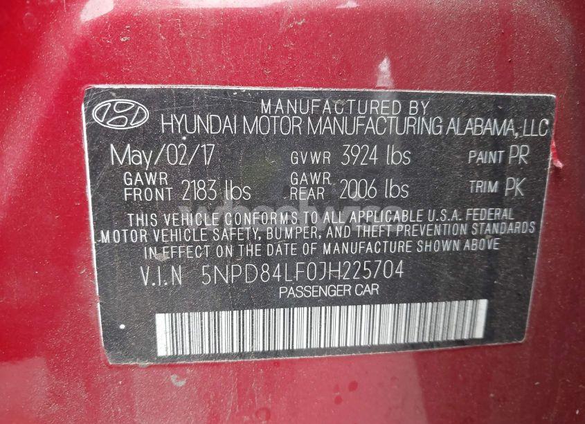 Photo 9 of 2018 Hyundai Elantra SEL (VIN 5NPD84LF0JH225704)