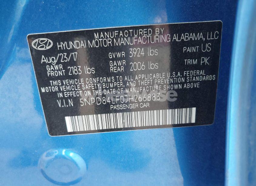 Photo 9 of 2018 Hyundai Elantra SEL (VIN 5NPD84LF0JH266883)