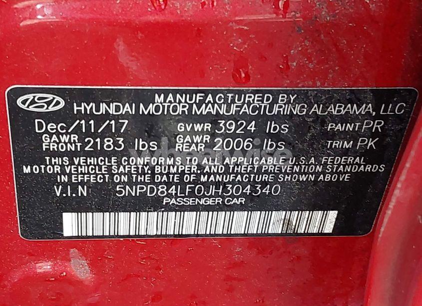 Photo 9 of 2018 Hyundai Elantra SEL (VIN 5NPD84LF0JH304340)