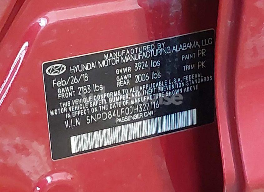 Photo 9 of 2018 Hyundai Elantra SEL (VIN 5NPD84LF0JH327116)