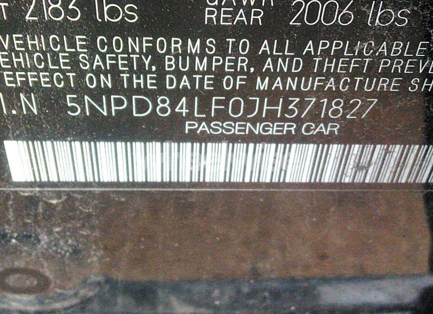 Photo 9 of 2018 Hyundai Elantra SEL (VIN 5NPD84LF0JH371827)