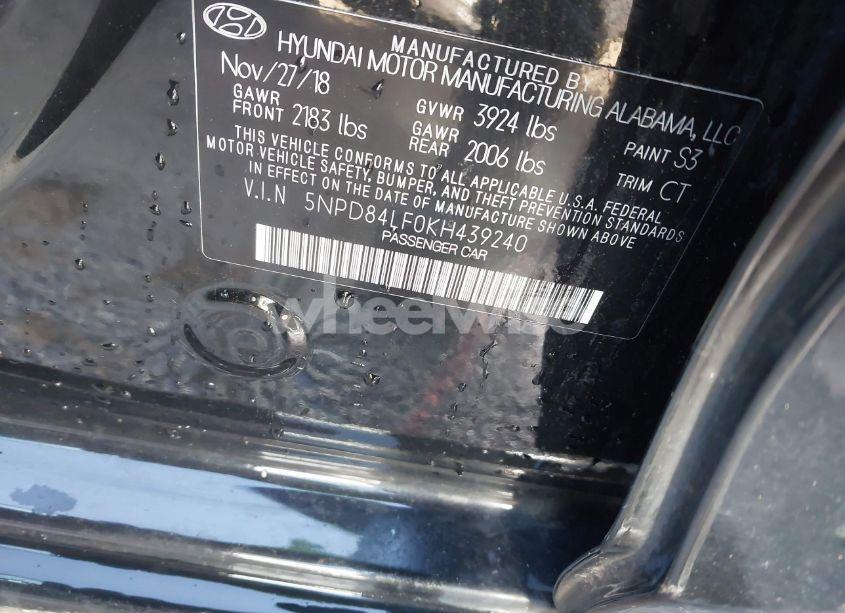 Photo 9 of 2019 Hyundai Elantra SEL (VIN 5NPD84LF0KH439240)