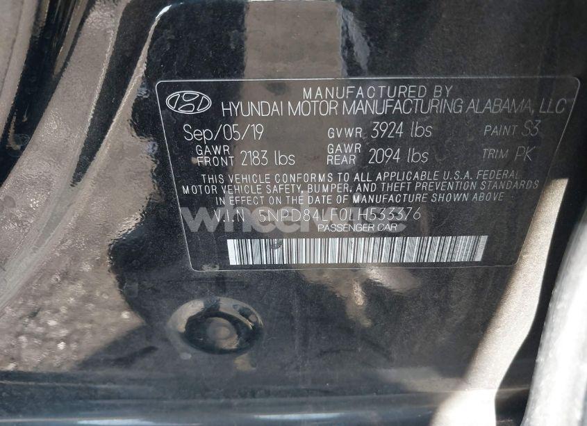 Photo 9 of 2020 Hyundai Elantra SEL (VIN 5NPD84LF0LH533376)