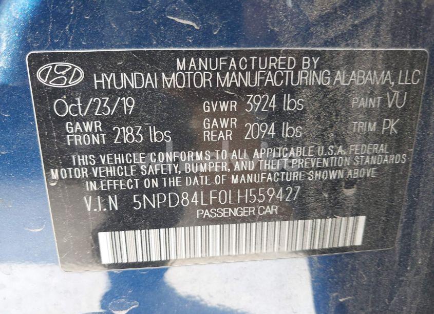 Photo 9 of 2020 Hyundai Elantra SEL (VIN 5NPD84LF0LH559427)