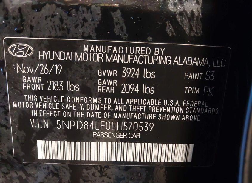 Photo 9 of 2020 Hyundai Elantra SEL (VIN 5NPD84LF0LH570539)