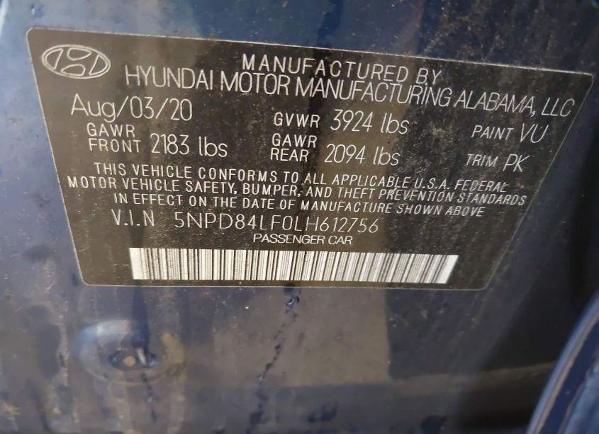 Photo 9 of 2020 Hyundai Elantra VALUE EDITION (VIN 5NPD84LF0LH612756)