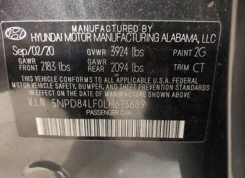Photo 9 of 2020 Hyundai Elantra SEL (VIN 5NPD84LF0LH623689)