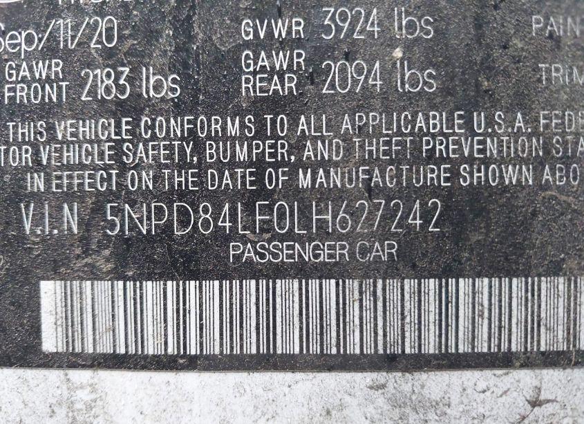 Photo 9 of 2020 Hyundai Elantra SEL (VIN 5NPD84LF0LH627242)