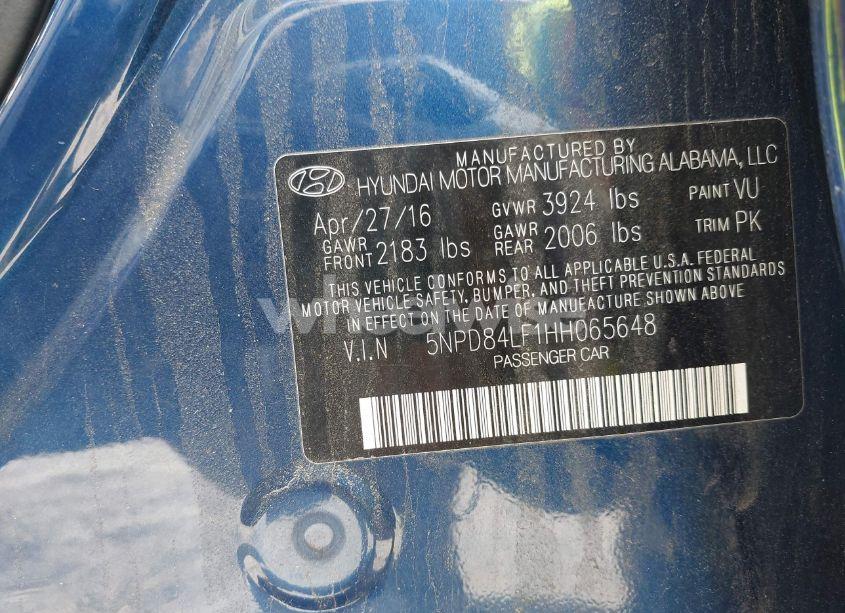 Photo 9 of 2017 Hyundai Elantra SE (VIN 5NPD84LF1HH065648)