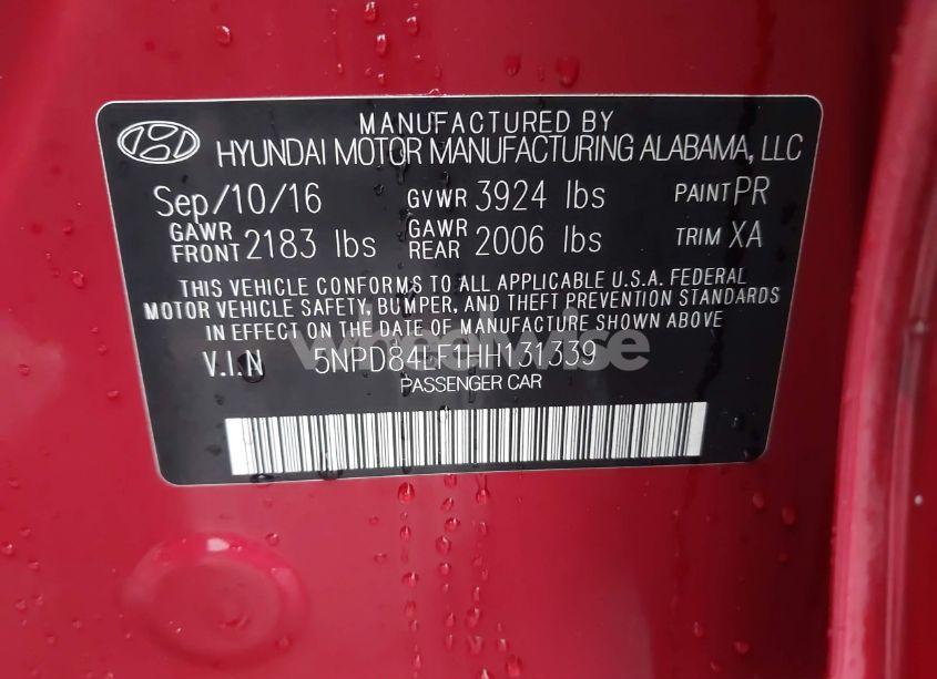 Photo 9 of 2017 Hyundai Elantra SE (VIN 5NPD84LF1HH131339)