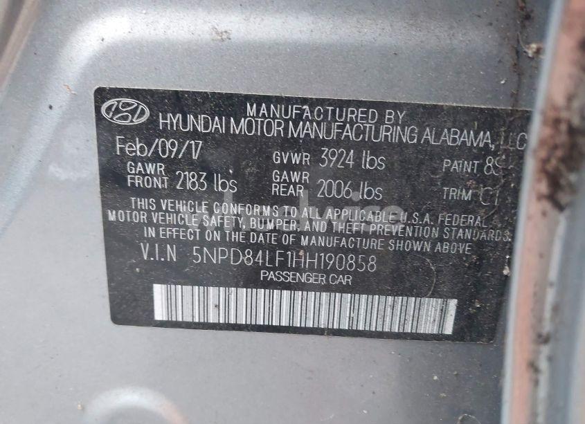 Photo 9 of 2017 Hyundai Elantra VALUE EDITION (VIN 5NPD84LF1HH190858)