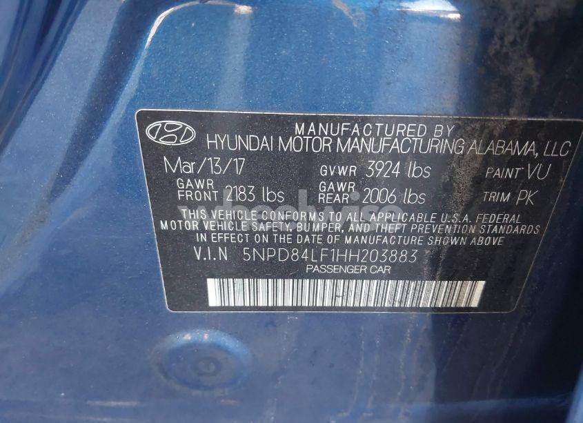 Photo 9 of 2017 Hyundai Elantra SE (VIN 5NPD84LF1HH203883)