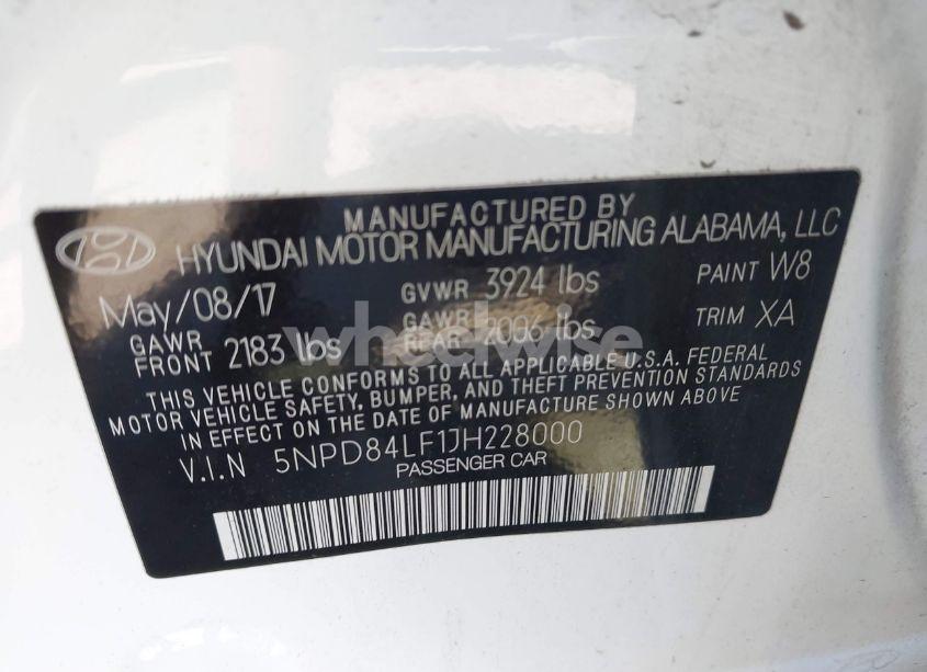 Photo 9 of 2018 Hyundai Elantra SEL (VIN 5NPD84LF1JH228000)