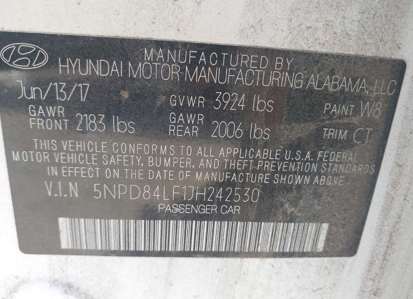 Photo 9 of 2018 Hyundai Elantra SEL (VIN 5NPD84LF1JH242530)