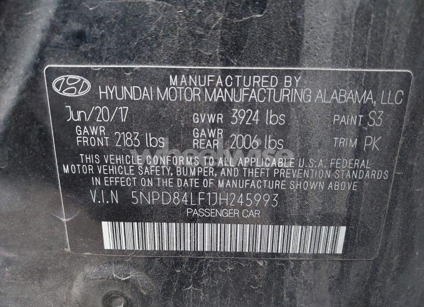 Photo 9 of 2018 Hyundai Elantra VALUE EDITION (VIN 5NPD84LF1JH245993)