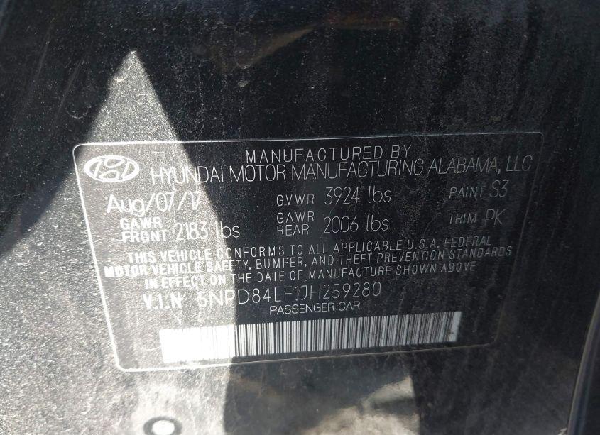 Photo 9 of 2018 Hyundai Elantra SEL (VIN 5NPD84LF1JH259280)