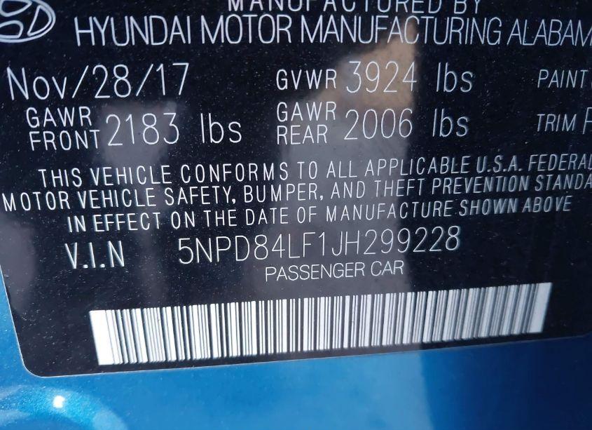 Photo 9 of 2018 Hyundai Elantra SEL (VIN 5NPD84LF1JH299228)