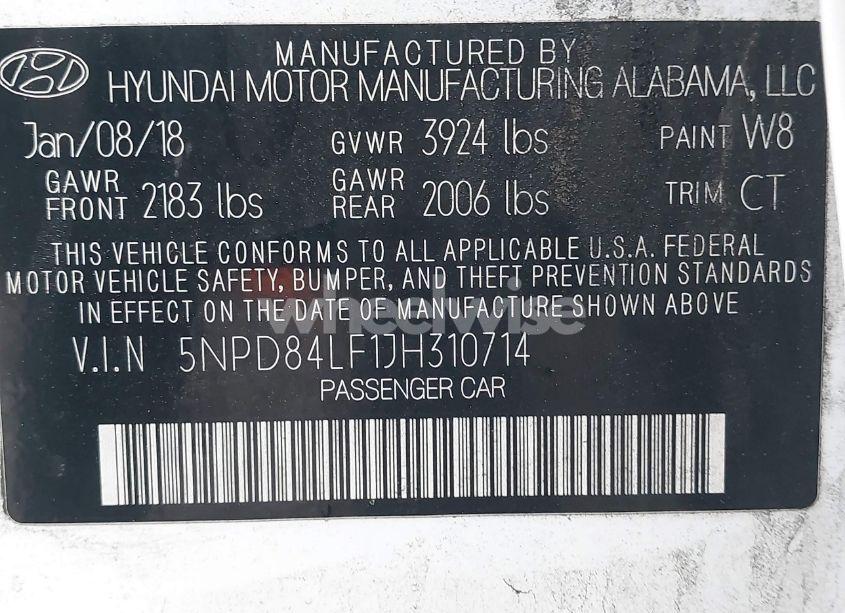 Photo 9 of 2018 Hyundai Elantra SEL (VIN 5NPD84LF1JH310714)