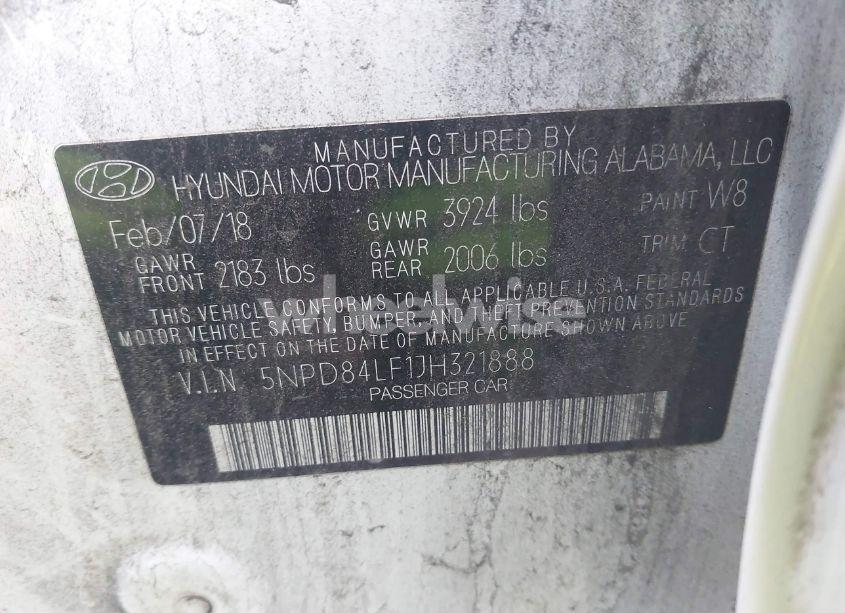 Photo 9 of 2018 Hyundai Elantra SEL (VIN 5NPD84LF1JH321888)