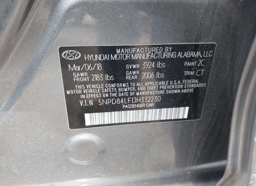 Photo 9 of 2018 Hyundai Elantra SEL (VIN 5NPD84LF1JH332230)