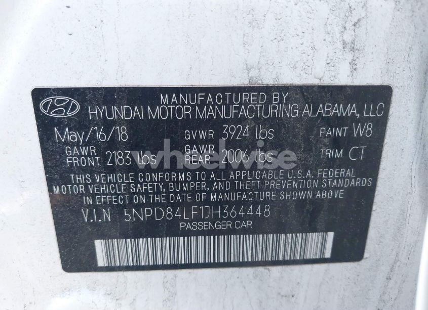 Photo 9 of 2018 Hyundai Elantra SEL (VIN 5NPD84LF1JH364448)