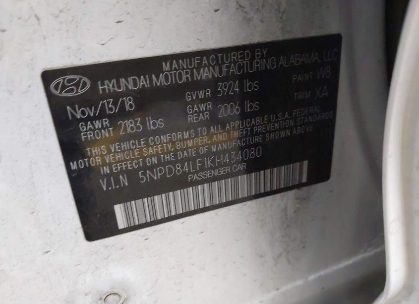 Photo 9 of 2019 Hyundai Elantra SEL (VIN 5NPD84LF1KH434080)