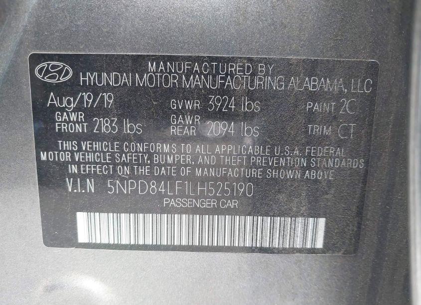 Photo 9 of 2020 Hyundai Elantra SEL (VIN 5NPD84LF1LH525190)
