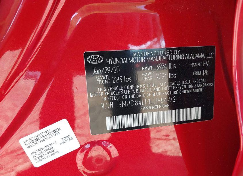 Photo 9 of 2020 Hyundai Elantra SEL (VIN 5NPD84LF1LH584272)