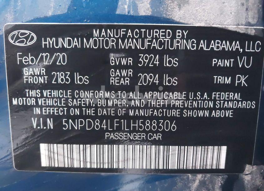 Photo 9 of 2020 Hyundai Elantra SEL (VIN 5NPD84LF1LH588306)