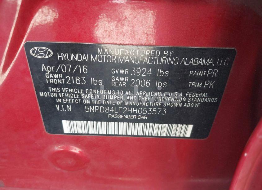 Photo 9 of 2017 Hyundai Elantra SE (VIN 5NPD84LF2HH053573)