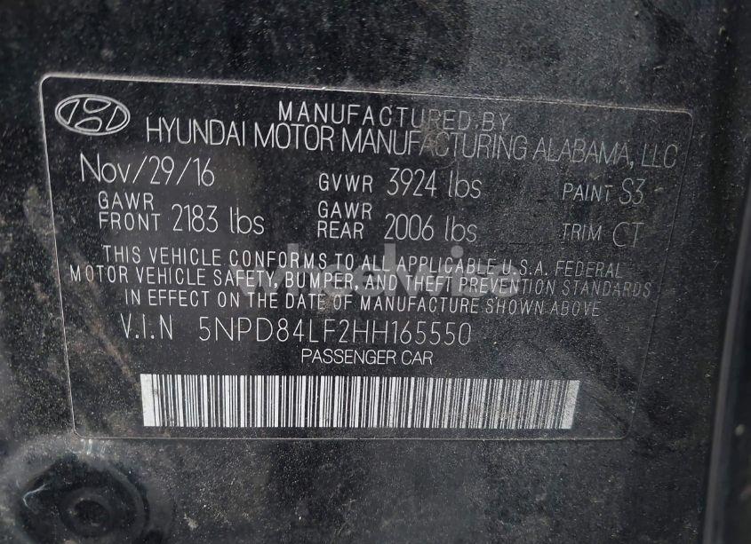 Photo 9 of 2017 Hyundai Elantra VALUE EDITION (VIN 5NPD84LF2HH165550)