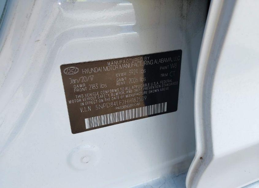 Photo 9 of 2017 Hyundai Elantra SE/VALUE/LIMITED (VIN 5NPD84LF2HH182509)