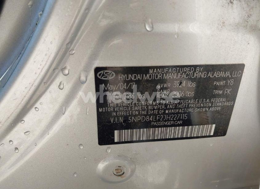 Photo 9 of 2018 Hyundai Elantra SEL (VIN 5NPD84LF2JH227115)