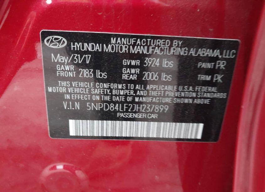 Photo 9 of 2018 Hyundai Elantra SEL (VIN 5NPD84LF2JH237899)