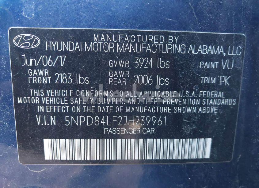 Photo 9 of 2018 Hyundai Elantra SEL (VIN 5NPD84LF2JH239961)