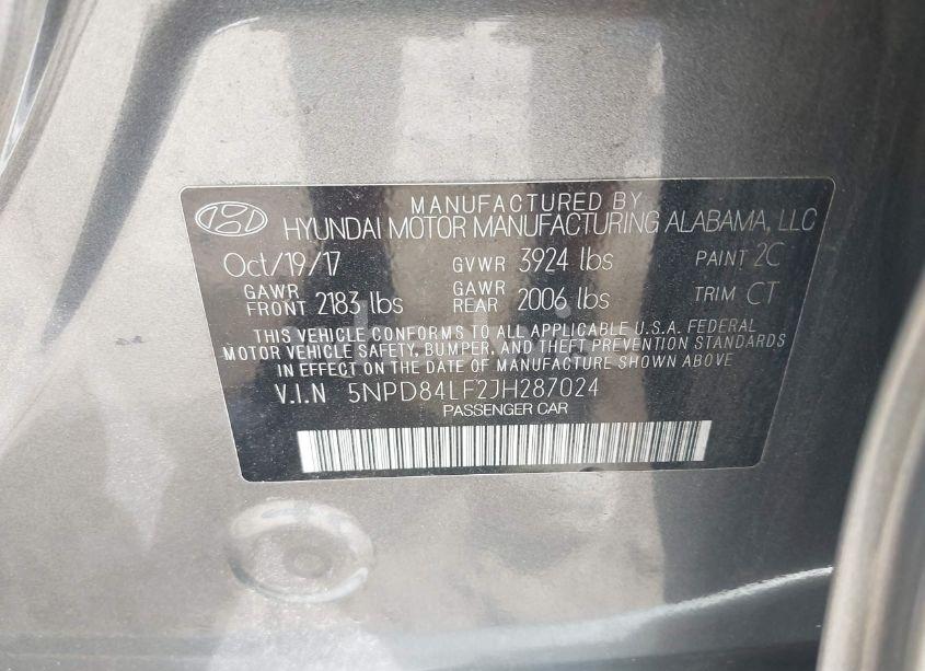 Photo 9 of 2018 Hyundai Elantra SEL (VIN 5NPD84LF2JH287024)